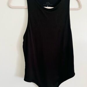 Klassy Black Sleeveless Women's Top bodysuit L